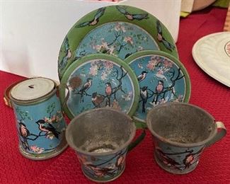Old Tin Lithograph Children's Tea Service