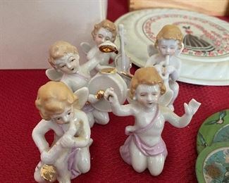 Set of Porcelain Musical Angels