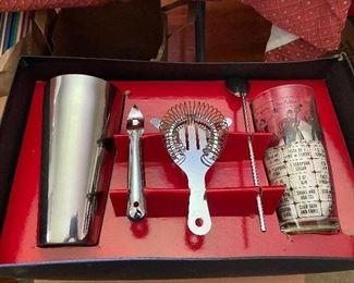 Vintage Bar Set in Box
