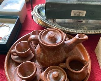 Miniature Bolick N.C. Pottery Tea Service