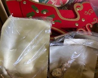 Vintage Sled and Reindeer Set