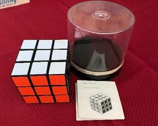Vintage Rubik's Cube in Container 