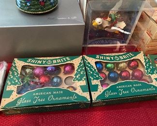 Miniature Shiny Brite Christmas Ornaments