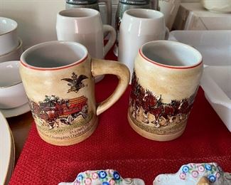 1980 Budweiser Holiday Mugs (First Year)