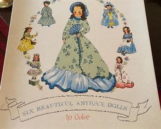 Antique Dolls Coloring Book
