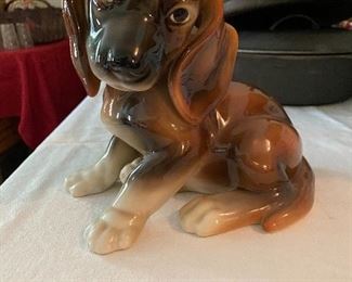 Large Keramos Austria Porcelain Dog