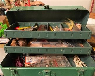 Vintage Tackle Box with Lures