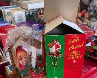 Vintage Little Cherub Holiday Wind Chimes in the Box