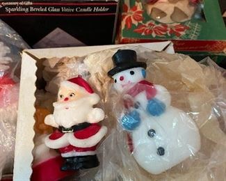 Box of Small Vintage Unused Holiday Candles