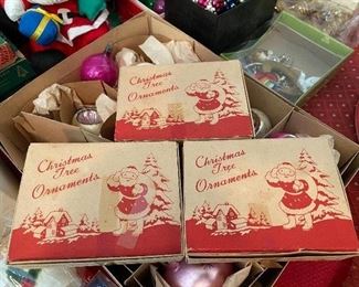 Partial Boxes of Miniature Ornaments Made in Occupied Japan