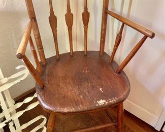$90  Windsor chair #6 - 33" H, 20.5" W, 16" D, seat height 16.5".