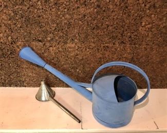 $35 - Metal watering pail; $8 - funnel with handle 
