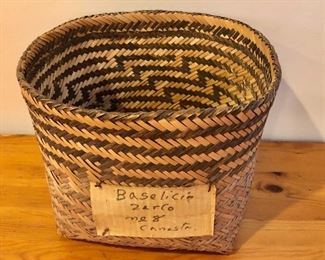 $30 woven basket.   8" H, 11" L, 11" W.  