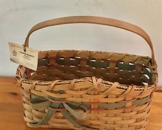 $40 Basket with ribbon and tag.   11" H, 13" L, 7" W.  