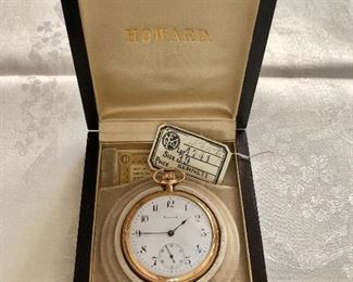 $195 Howard pocket watch in original box 
