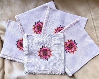 $30 Set of 5 embroidered napkins.   