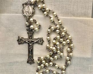 $30 Sterling silver rosary with pearls #3 