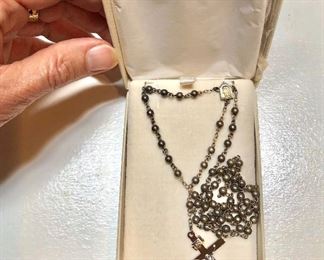 $30 Sterling silver rosary #1 in original box 