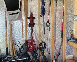 SHED FULL OF TOOLS & LAWN MOWER