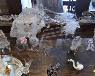 Hand Blown Art Glass Horse And Carriage