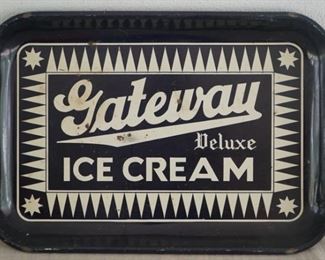 Antique Gateway Deluxe Ice Cream tray