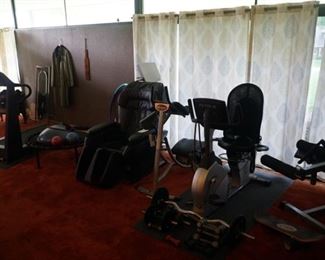 Exercise equipment including stationary bike and treadmill 