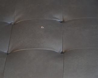 Ashley Faux Leather Sofa,small tear on middle cushion