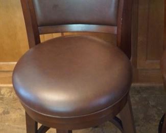 Leather swivel bar stools