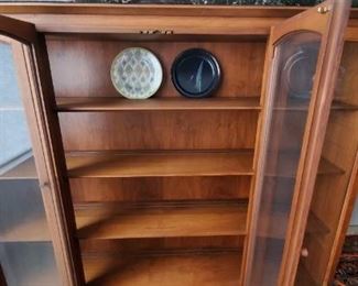 Mid-Century display cabinet with marble top