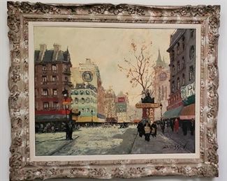 "Rue de St. Germain" by Marcel Brisson - oil, original