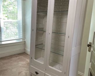 Antique Farmhouse Style Wooden Wardrobe