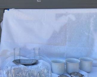 Clear Beer Steins and Pewter