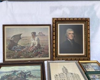 Thomas Jefferson, Stamps, Crawford County Courthouse and More Prints