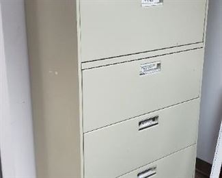 Hon Putty 5 Drawer (1 flip on top) Lateral File Cabinet 36"W x 19.25"D x 66.5"H  $250