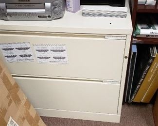 (3) Meridian Cream 2 Drawer Lateral File Cabinets with Locks (no Keys) 30"W 18" x 28"H $150 each