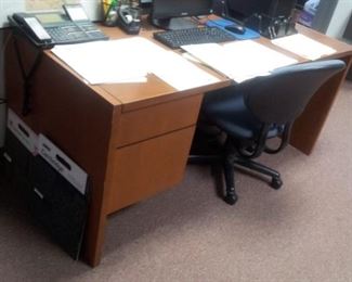 66" x 30"w x 29"H Vintage Solid Wood 2 Drawer Desk Was $295 now $250