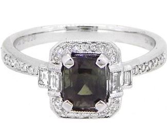 1.07ct Alexandrite & 0.26ct Diamond Ring