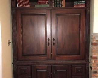 STUNNING 93” tall, 65” long, 30” deep mahogany