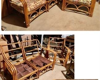 * Several Pieces of Vintage Lammerts Rattan, Bamboo FURNITURE