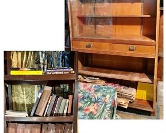 * There are 2 of these Store Cabinets, Rough Condition and one is missing the Glass.  Also Astronomy Books and Aviation Week Books/Magazines.