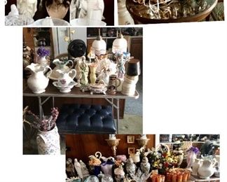 * Crystal Lamps, Carnival Glass, Lots on Home Decor Items   