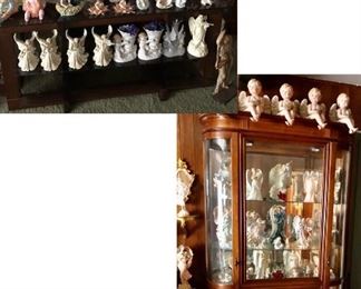 * SO MANY ANGELS and a Few Doves and a Large Beautiful Display Cabinet