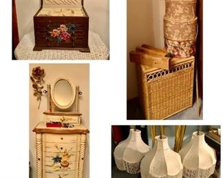* Jewelry Boxes, Hat Boxes, Lots of Lamps