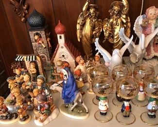* Goebal Hummels Including Rare Wine Glasses w/ Friar Etc.,   