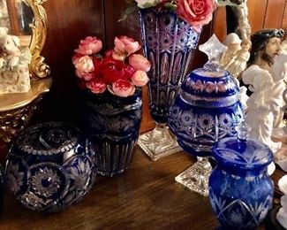 * Cut Cobalt Blue Glass Pieces