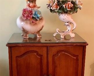 * More Large Capodimonte Pieces and Cabinet