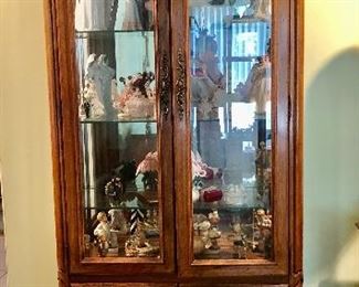* Another Nice Display Cabinet / Curio full of Figurines and such, Babies, Ballerinas, Victorian Etc...