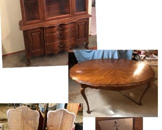 * Lammerts Dining Room Set Includes Table, 3 Leaves, 6 Chairs, China Cabinet All for $200.