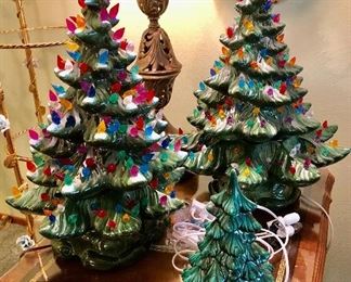 Vintage Light Up Christmas Trees