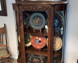 Fabulous antique oak china cabinet